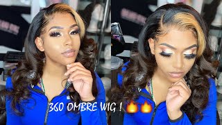 Amazing Ombre 360 Wig! Wig Install Tutorial For Beginners! | Rpghair