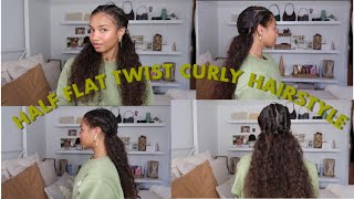 Tutorial | Half Flat Twist Curly Hairstyle