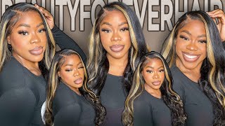 Perfect Highlights For The Fall | Lace Frontal Install For Beginners | Beautyforeverhair