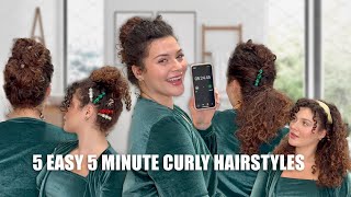 5 Easy 5 Minute Hairstyles For Curly Hair
