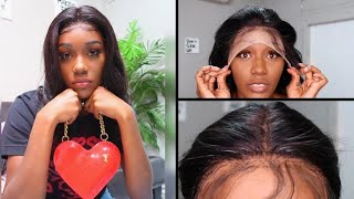 Flawless Wig Install  | Jet Black Color  Ft. Nuoman Hair | Amazon Wig