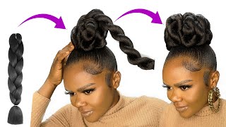  10 Minutes Quick Hairstyle Using Braid Extension