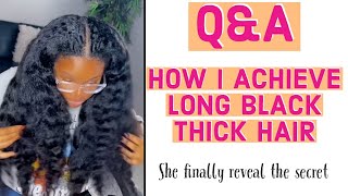How I Got Long Thick Black Hair She Finally Reveals Her Secret  #Naturalhair #Hairgrowthtips #Hair