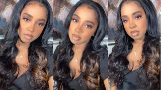 Pretty Brown Highlights | How To Flawless Natural U Part Wig For Beginners | Beauty Forever Hair