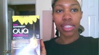 Coloring Natural Black Hair With Garnier Olia 7.0