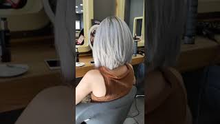 I Painted It Silver (Hair Color Transformation - How To Color Gray Hair?) #Shorts