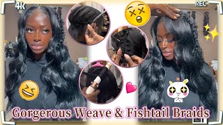 How To: Natural Traditional Sew In W/ Deep Side Part Leave Out | Beauty Transformation Ft.@Ulahair