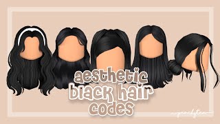 *Aesthetic* Black Hair Codes For Bloxburg & Roblox | W Links| Peachytea