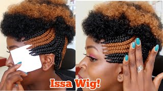 #Shorts  Braided Afro Wig