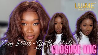 Easy Install + Effortless Curls On A Chestnut Brown Closure Wig | Ft Luvme Hair | Tan Dotson