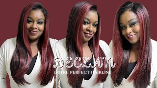 Declan// If The Holidays Were A Wig//How To Pluck & Cut A Synthetic Lace Front Wig//  Outre Phl