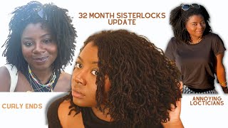 32 Month Sisterlocks Update * Curly Ends, Annoying Locticians + Paying Per Hour