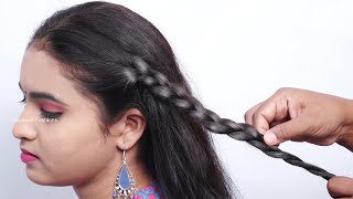 Quick Open Hairstyle For Wedding Party | Very Long Hair Hairstyle | Hairstyles For Long Hair