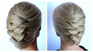Zig Zag Updo  Wedding Prom Updo Hair Tutorial By Another Braid #Shorts