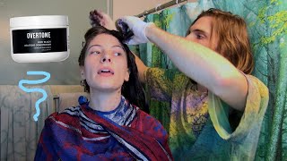Dying My Thick Natural Brown Hair Black With Overtone