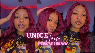 The Truth About Unice Hair! | Honest Review | Ft Burgundy Closure Wig