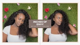 How To : Blend 4C Natural Hair With The  Best Brazilian Deep Curly Weave  ||  Inches Of Envy ||