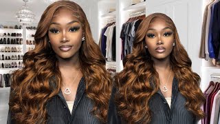 Copper Ginger Lace Frontal Wig Install Ft. @Alibonniehair