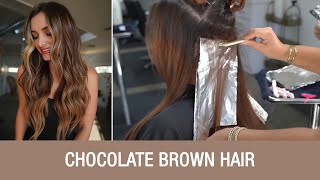 Chocolate Brown Hair With Blonde Teasylights | Brunette Hair Transformation | Kenra Professional