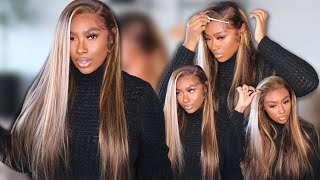 Sleek Straight| 180% Density Caramel Honey Blonde Balayage Wig For Brown Girls|Yolissa Hair