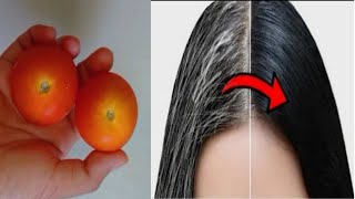 How To Get Rid Gray Hair Naturally In 6 Minutes !! Gray Hair Natural Dye With Tomato & Coffee !!