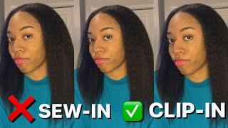 How To Install Kinky Straight Clip Ins