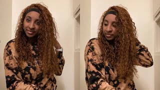 Dola Hair Ombre Highlight Deep Curly Brazilian Human Hair Headband Wig Review