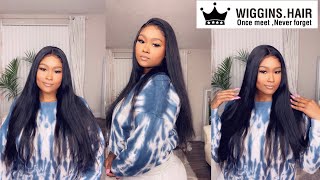 No Glue No Cap!  Undetectable 5*5 Hd Lace Wig Glueless Install Beginner Friendly Ft. Wiggins Hair