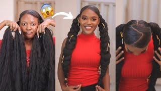 Brazilian Wool For Sleek Ponytail! | How To Sleek Ponytail On Natural/Permed Hair