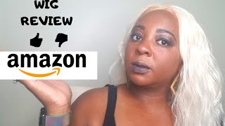 Amazon Review- Wigsforyou  Lace Front Wig Women Short Platinum Blonde Wavy Lace Synthetic Hair Wig