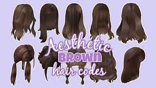 15 Aesthetic Brown Hair Codes For Roblox & Bloxburg! || Yaale Quiz