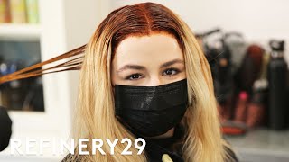 Chloe Lukasiak Dyes Her Blonde Hair Auburn Red | Hair Me Out | Refinery29