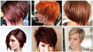 Short Trendy Hair Cutting & Eye Catching Colors For Hair'S!! Amazing