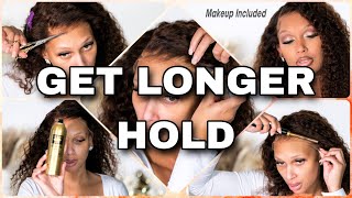  Get Hold!  No White Residue! Natural Deep Curly No Bald Cap Wig Install That Lasts!