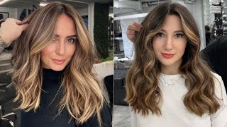 Unique Lights Of Brown Hair Coloring Transformation | Personalized Hair Balayage Transformation