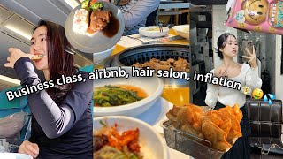 How Much I Spent&Saved In Korea  Koreanair Business Class, Gangnam Hair Salon, Rural Buses [Cc]
