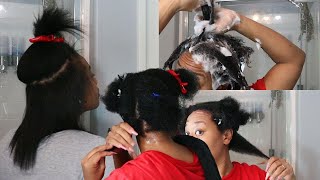 Dont Shampoo Your Ends ? -Oil Detangling. How To Get The Perfect Silk Press! Part 2 Cyn Doll