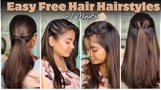 Make Your Free Hair Look Good Like This | 1 Min Hairstyles | Keerthi Shrathah