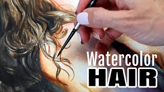How To Paint Curly Brown Hair In Watercolor
