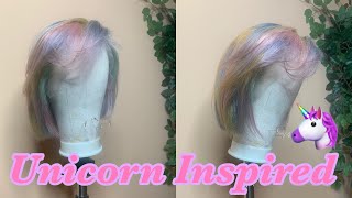 Unicorn Inspired Rainbow Wig | Ft. Thedreamedcollection | Hair Transformation