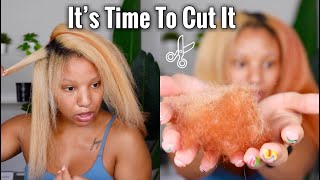 My First Cut Since My New Hair Color... Way Overdue | Hair Blowout And Trim With Revair
