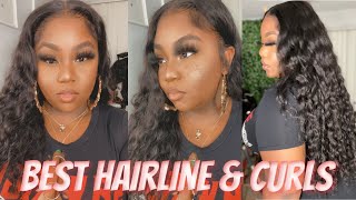 The Best Hairline On A Curly Wig || Ashimary Deep Wave Lace Front Wig