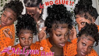 Completely Glueless 360 Lace Wig Install W/Dramatic Baby Hair | Ft.Mslynn Hair