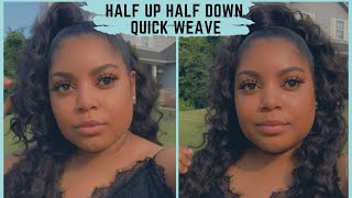 Half Up Half Down Quick Weave | No Leave Out | Organique Hair