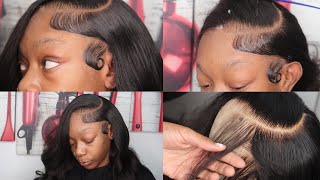 How To Make Your 5X5 Closure Wig Into A Side Part Frontal (Plucking & Customizing) Ft Arabella Hair