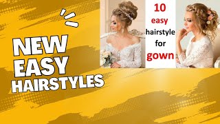 Special Christmas 10 Quick  And Easy Hairstyles With  Gown --- Simple  ,New And  Back Hairstyles ---