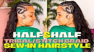 Come With Me To Get This Stitch Braid And Sew-In Hairstyle! Perfect Protective Style For Summer 2022