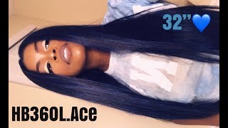 Motown Tress Hb360L.Ace | 32 Inch Blue Hair | Divatress.Com