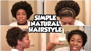 Simple Natural Hairstyle On Short 4C Hair Ft Dossier (Braided Bangs With Afro, No Gel)