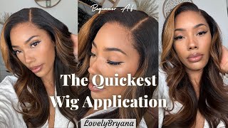Quickest 3-Steps Wig Application | Beginner Af Upgraded Hd Lace | Lovelybryana X Hairvivi